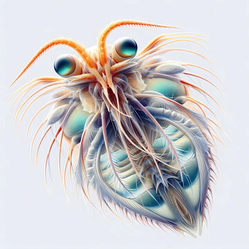 plankton of water life image on white background