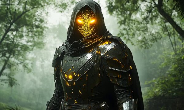 fantasy concept with a scary mask