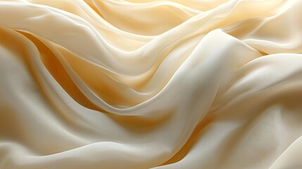 Obraz premium Soft Creamy Pastel Yellow Fabric with Subtle Folds