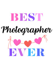 Best Ever Text Design with Heart Garland - Appreciation Typography Art