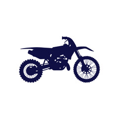 Obraz premium Racing motorbike silhouette vector illustration, Motocross race, rider on motorbike, isolated vector silhouette