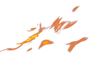 Fire flames burning with red hot sparks on transparent background and texture effects © MFKRT