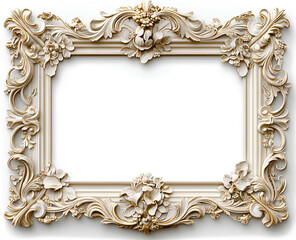 A frame of carved wood with a white background19