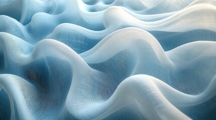 Obraz premium Soft Turquoise Fabric with Gentle Ripples