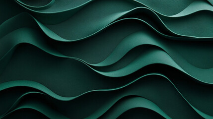 Obraz premium Abstract green waves create a textured and dynamic visual pattern for design and decor inspiration