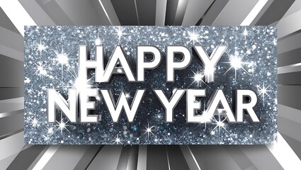 Happy New Year bus track background 