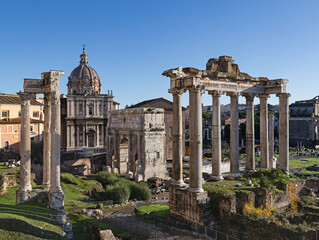 View of the Roman Forum from via del Campidoglio