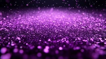 Obraz premium Sparkling Purple Glitter Background Abstract Shiny Festive Texture With Shiny Particles