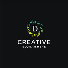 Abstract alphabet logo design vector dot alphabet letter logo design
