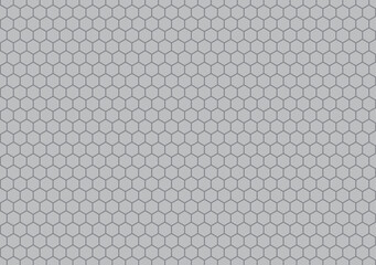 A gray honeycomb texture pattern background displays a grid of hexagonal shapes, creating a sleek and modern geometric design.