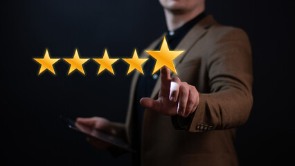 Consumers point to stars for the best satisfaction rating based on the store's service experience, customer engagement concept based on test results and product evaluation through the Internet. .