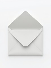 Clean, blank white envelope isolated, shipping,detail