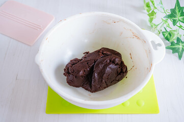 ココアクッキーの生地