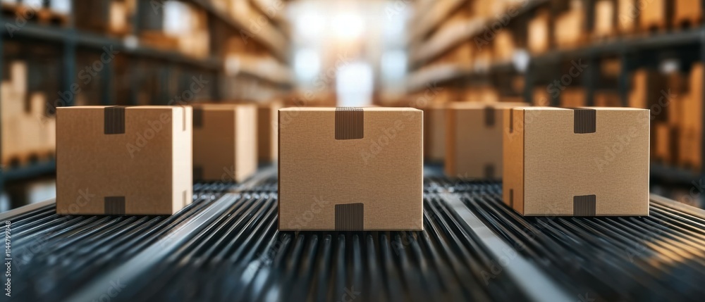 Poster enhancing logistics hub operations insights on automated sorting technology