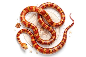 Fototapeta premium snake on white background