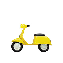 Obraz premium Scooter on white background. 3d render. 