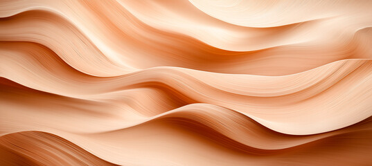 Obraz premium Smooth undulating sandstone patterns create serene and warm atmosphere, showcasing natural beauty and texture. soft curves and gentle waves evoke sense of calm and tranquility