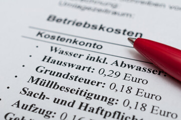 Betriebskostenabrechnung der privaten Haushalte