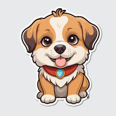 Cute dog sticker