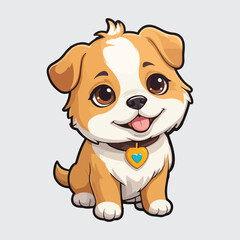 Cute dog sticker