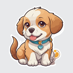 Cute dog sticker