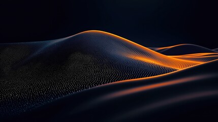 Exploring a celestial web of glowing lines and radiant connections in a dark digital universe