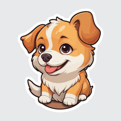 Cute dog sticker