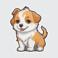 Cute dog sticker