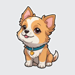 Cute dog sticker