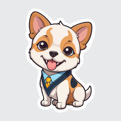 Cute dog sticker