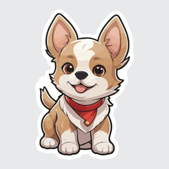 Cute dog sticker