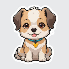Cute dog sticker