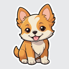Cute dog sticker