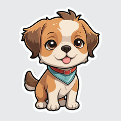 Cute dog sticker