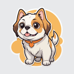 Cute dog sticker