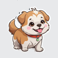 Cute dog sticker