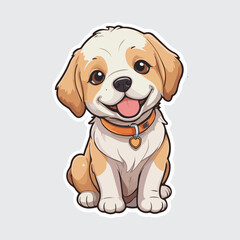 Cute dog sticker