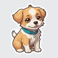 Cute Dog sticker icon