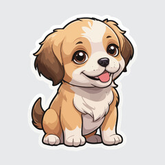 Cute Dog sticker icon