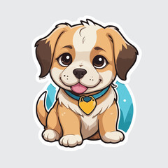 Cute Dog sticker icon