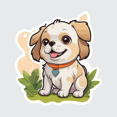 Cute Dog sticker icon