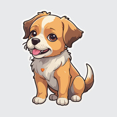 Cute Dog sticker icon