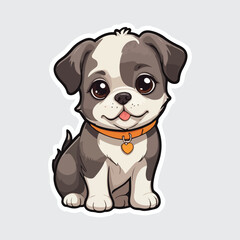 Cute Dog sticker icon