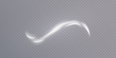 Light bright glowing colorful curved line with magic light effect. Magic wand glow effect for game interface design and illustrations.