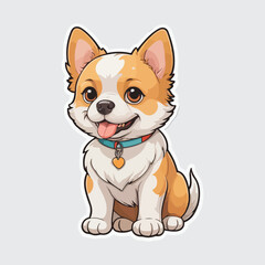 Cute Dog sticker icon