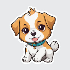 Cute Dog sticker icon