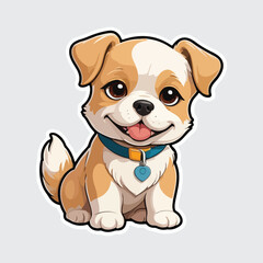 Cute Dog sticker icon