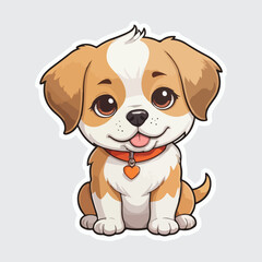 Cute Dog sticker icon