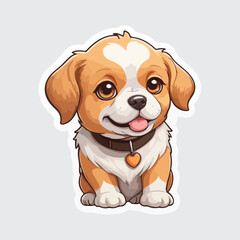 Cute Dog sticker icon