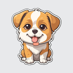 Cute Dog sticker icon